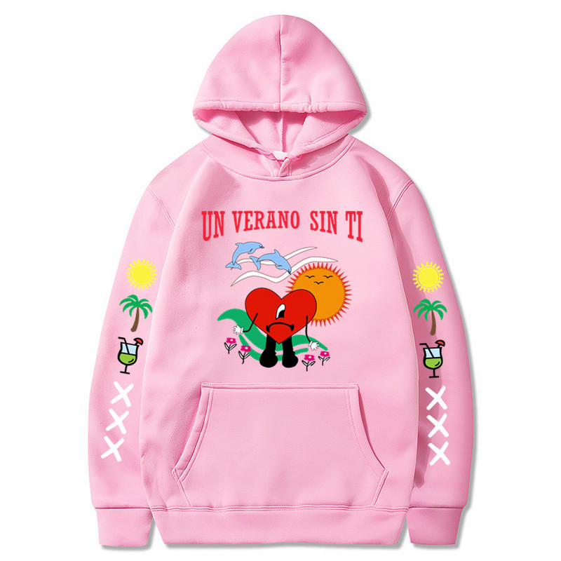 2022. aasta uus Bad Bunny meeste ja naiste trükitud kapuuts Mood Street Hip Hop Hoodie dressipluus Unisex Kvaliteetne kuummüük