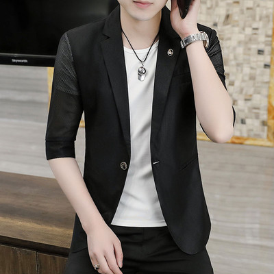 VERSMA korejski stil šuplji ružičasti muški sakoi s otisnutim kaputom Ženski plavi sako kratkih rukava za dječake Blazer Masculino Dropshipping