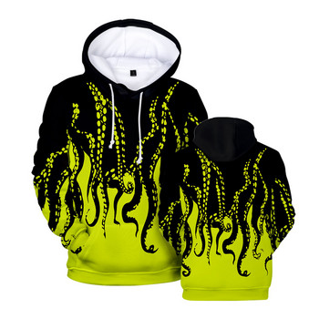 Octopus Tentacles εμπριμέ κουκούλες 2022 Φθινοπωρινό χειμερινό πουλόβερ Ανδρικά γυναικεία ρούχα Υπερμεγέθη casual μόδα Φούτερ χιπ χοπ