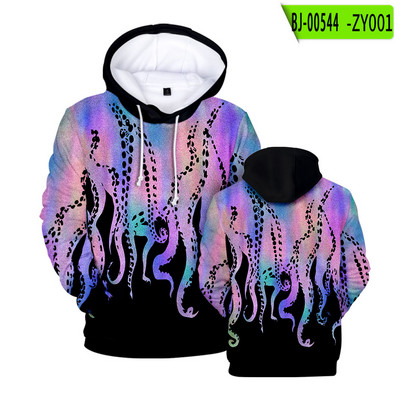 Octopus Tentacles εμπριμέ κουκούλες 2022 Φθινοπωρινό χειμερινό πουλόβερ Ανδρικά γυναικεία ρούχα Υπερμεγέθη casual μόδα Φούτερ χιπ χοπ