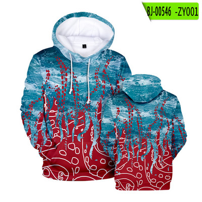 Octopus Tentacles εμπριμέ κουκούλες 2022 Φθινοπωρινό χειμερινό πουλόβερ Ανδρικά γυναικεία ρούχα Υπερμεγέθη casual μόδα Φούτερ χιπ χοπ