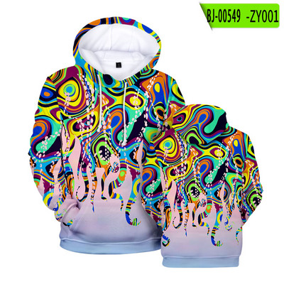 Octopus Tentacles εμπριμέ κουκούλες 2022 Φθινοπωρινό χειμερινό πουλόβερ Ανδρικά γυναικεία ρούχα Υπερμεγέθη casual μόδα Φούτερ χιπ χοπ