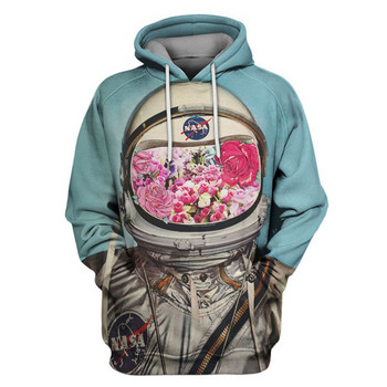 3D εκτύπωση Armstrong Διαστημική στολή Φούτερ Ανδρικά/Γυναικεία Casual Αστροναύτες Διαστημικές φόρμες Φούτερ Streetwear Ρούχα Υπερμεγέθη παλτό