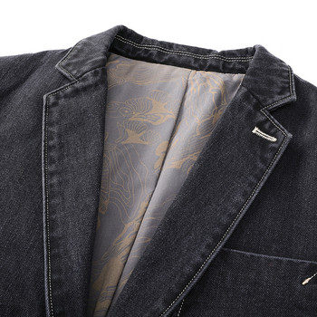 Ανοιξιάτικη Slim Fit Blazer Jacket Leisure Ανδρικά Μάρκα Τζιν Μπουφάν Ανδρικό Κοστούμι Εξωτερικά Ενδύματα Jean Jacket Ανδρικό παλτό casual Plus μέγεθος 4XL MY253
