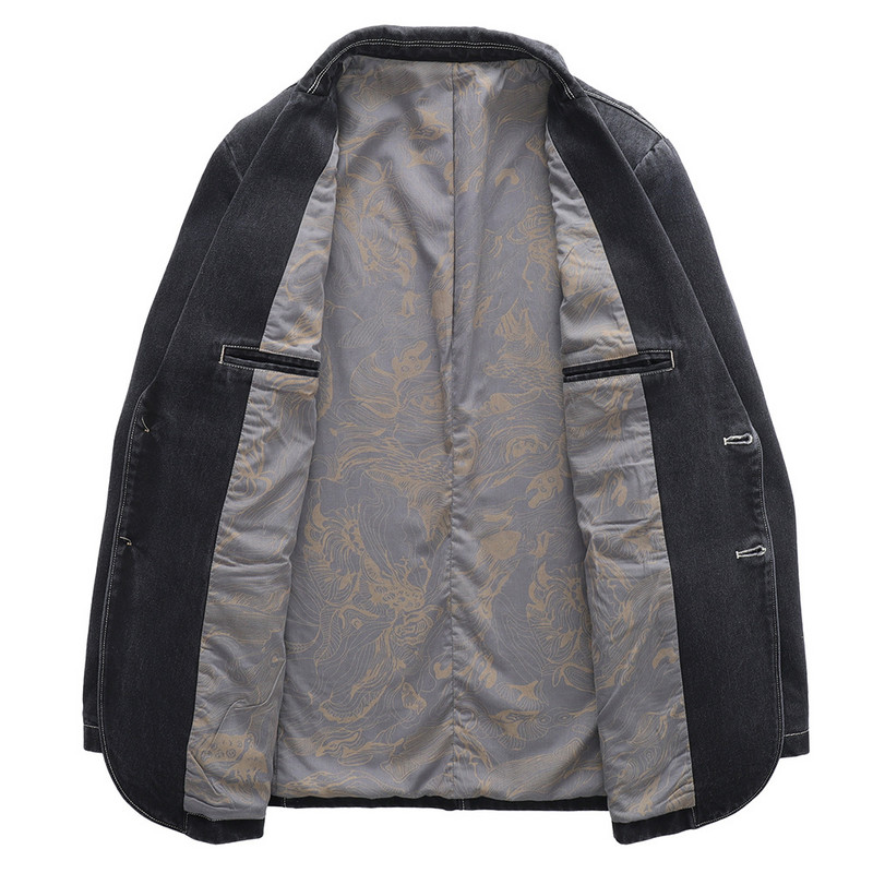 Proljetna uska jakna sa jaknom za slobodno vrijeme Muška marka traper jakna Muško odijelo Gornja odjeća Jean jakna Muški ležerni kaput Plus veličina 4XL MY253