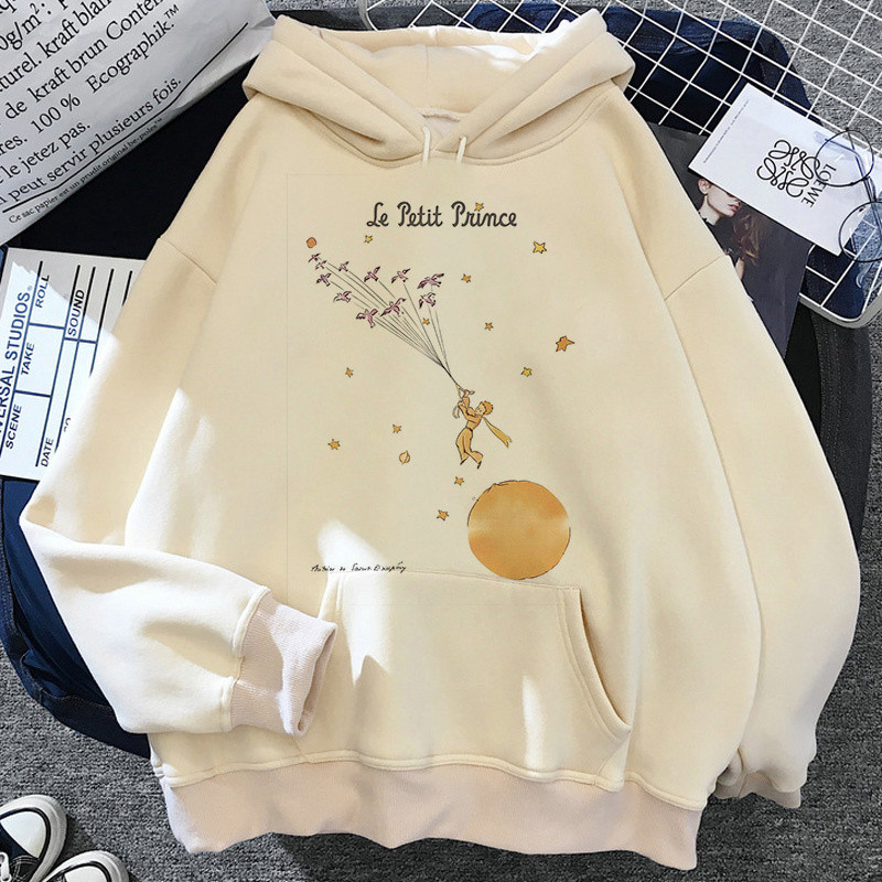 Γυναικεία ρούχα με κουκούλα του μικρού πρίγκιπα, γυναικεία μονόχρωμα μοντέρνα υ2Κ αισθητικής, γυναικεία ρούχα στο δρόμο