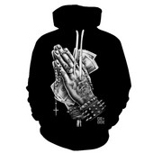 Νέο Streetwear Prayer Money χέρι Ανδρικά Γυναικεία Πουλόβερ Μακρυμάνικο 3D εμπριμέ Φούτερ Hoodies Boy Kids Fashion Casual Jacket