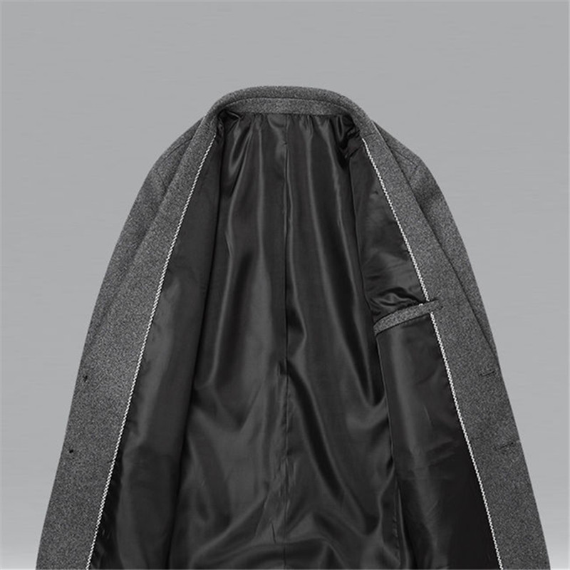 Visokokvalitetno muško vuneno odijelo Kaput od mješavine vune Ležerni sakoi Muško odijelo Top muško jednobojno poslovno ležerno muški kaputi i jakne