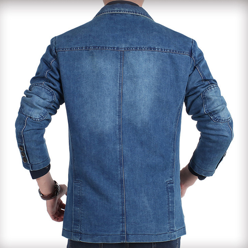 Modni muški traper blejzer Proljeće Jesen Marka Muški Slim Fit Ležerna jeans jakna Muški blejzer Kaput Terno Masculino 4XL MY161