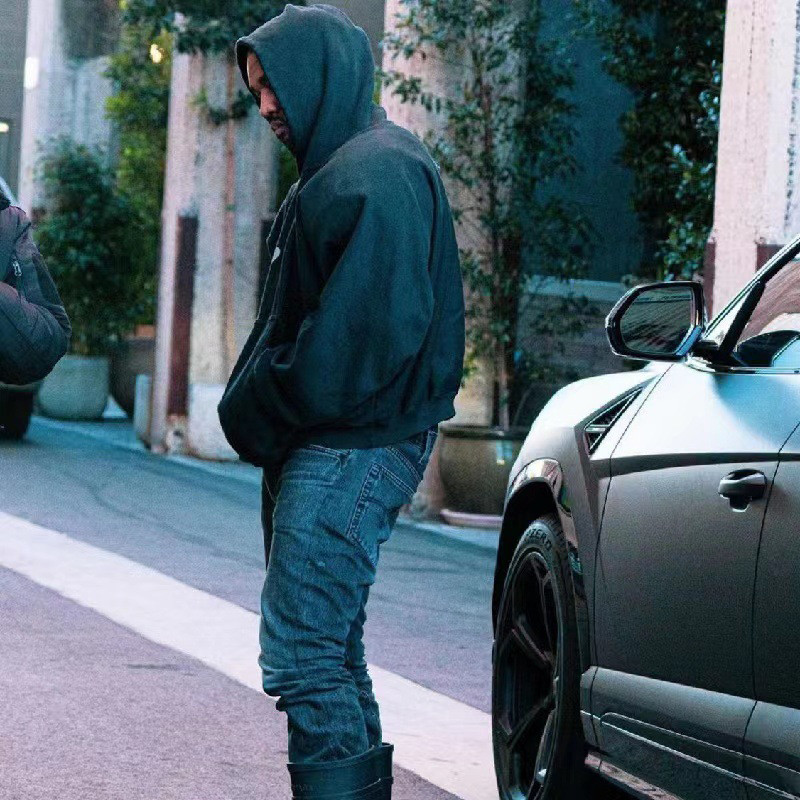 Proljeće 2023. Novi Kanye West, muške i ženske majice s kapuljačom istog stila, modne ulične hip-hop do stare retro sive majice s kapuljačom