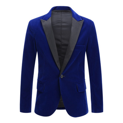 URSPORTTECH Jesen Zima Baršunasti Blazer Vino Crveno Muško Odijelo Jakna Vjenčanje Mladoženja Pjevač Slim Fit Blazer Hombre Masculino