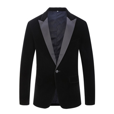 URSPORTTECH Jesen Zima Baršunasti Blazer Vino Crveno Muško Odijelo Jakna Vjenčanje Mladoženja Pjevač Slim Fit Blazer Hombre Masculino
