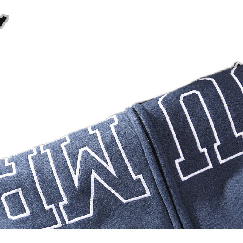 2023. aasta kevadine High Street Oversize kardigan dressipluus Meeste plüüs, paksendatud lahtine kirjatrükiga kapuutsiga tõmblukuga slouchy mantel