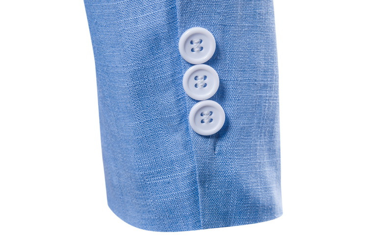 Muška modna pamučna lanena jakna uskog kroja Lagani ležerni jednobojni sako Muški ležerni sako za vjenčanje Masculino