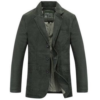 Μόδα ανδρικό σακάκι βαμβακερό παλτό Casual blazer κοστούμια στρατιωτικού στυλ Νέα επώνυμα ανδρικά ρούχα συν μέγεθος M-4XL