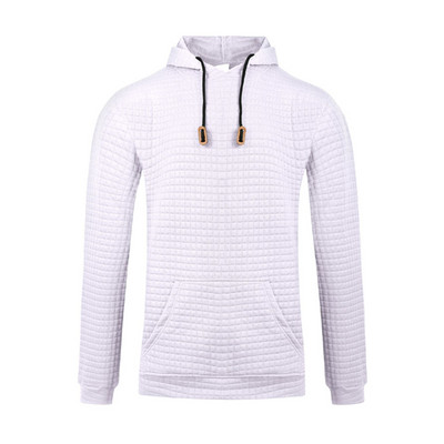 2023. aasta kevad, uus meeste pullover vabaaja žakaarst kampsun, meeste ruuduline tepitud puuvillasest riidest kapuutsiga pikkade varrukatega sportlik massiivne topp