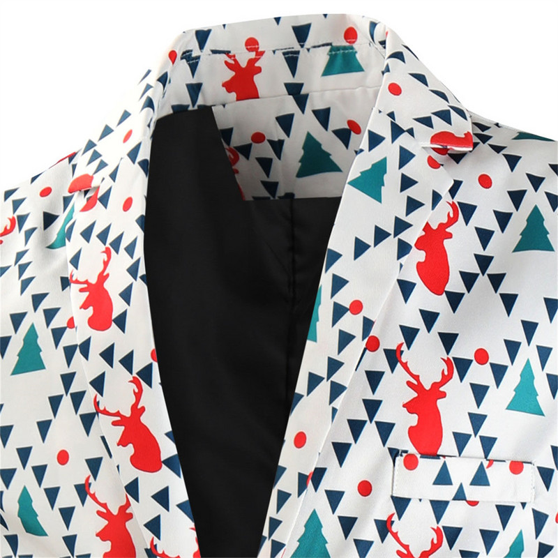 Moeprinteriga kostüüm jakk Meeste jõulumantel Punane Roheline Naljakas kostüüm Homme Uus Meeste Bleiser Suures suuruses jakid peole