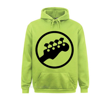 Мъжки бас глава китара символ китарист играч музиканти музика рок качулка забавен подарък за рожден ден за аниме памучна дамска тениска