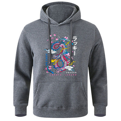 Dragon Create Legend Hoodie s kapuljačom s otisnutim oblacima Muški hip hop noviteti Puloveri Prozračne mekane majice s kapuljačom Ležerna modna majica s kapuljačom