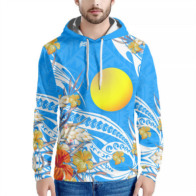 Drop dostava Prilagođena sportska odjeća Polinezijskih plemena Palau Otoci Cvjetni print Ležerne majice s kapuljačom Dugi rukavi Puloveri s kapuljačom