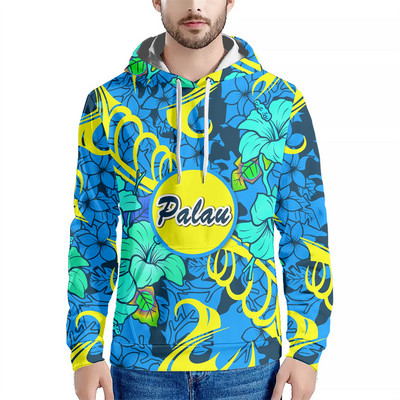 Drop dostava Prilagođena sportska odjeća Polinezijskih plemena Palau Otoci Cvjetni print Ležerne majice s kapuljačom Dugi rukavi Puloveri s kapuljačom