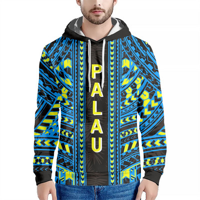 Drop dostava Prilagođena sportska odjeća Polinezijskih plemena Palau Otoci Cvjetni print Ležerne majice s kapuljačom Dugi rukavi Puloveri s kapuljačom