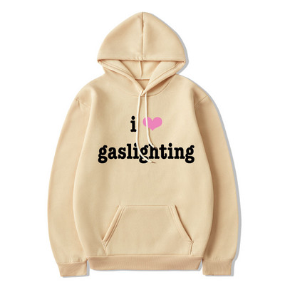 I Love Gaslighting Hoodie s printom slova Muškarci Žene Ležerne majice s kapuljačom Unisex Odjeća dugih rukava Harajuku Streetwear