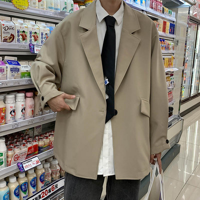 Sakoi Muškarci Ležerni Retro Zgodni Nježni Ulzzang Vrećasti Tinejdžeri Odjeća za sve vrste Moda Osobni Britanski hipsteri Elegantni Kpop