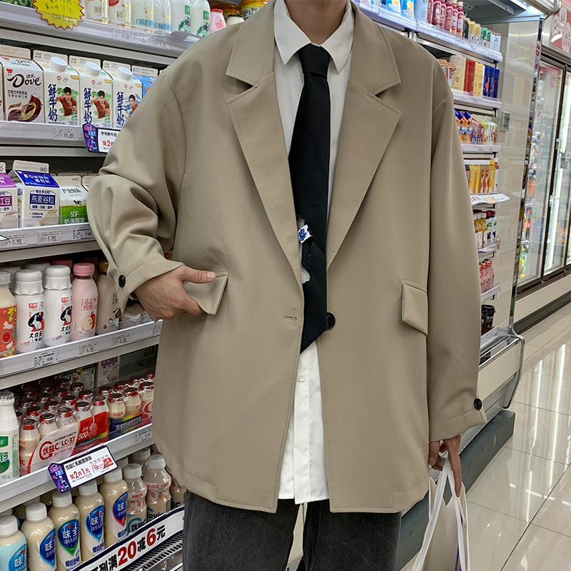 Sakoi Muškarci Ležerni Retro Zgodni Nježni Ulzzang Vrećasti Tinejdžeri Odjeća za sve vrste Moda Osobni Britanski hipsteri Elegantni Kpop