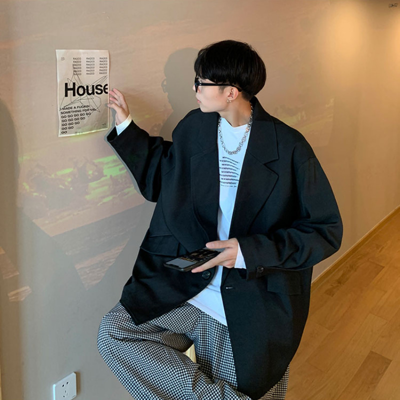 Sakoi Muškarci Ležerni Retro Zgodni Nježni Ulzzang Vrećasti Tinejdžeri Odjeća za sve vrste Moda Osobni Britanski hipsteri Elegantni Kpop