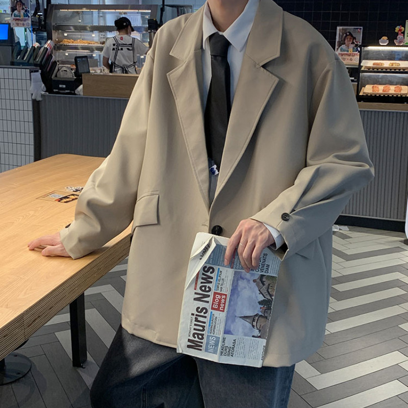 Sakoi Muškarci Ležerni Retro Zgodni Nježni Ulzzang Vrećasti Tinejdžeri Odjeća za sve vrste Moda Osobni Britanski hipsteri Elegantni Kpop