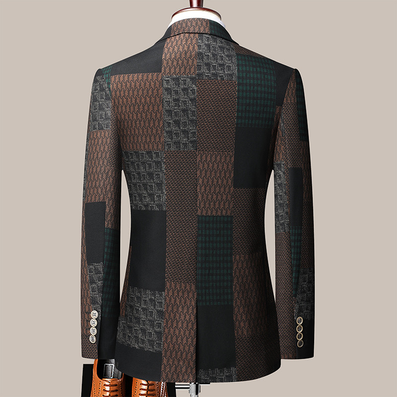 Fashion Blazers Ανδρικά σακάκια Fashion Slim Casual παλτό Όμορφα Masculino επαγγελματικά μπουφάν Κοστούμια Check Ανδρικά blazer μπλουζάκια