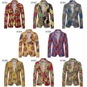 Uus Yanhua India etnilise stiiliga meeste ülikond, üherealine vabaaja ülikond pidulikuks peo korraldamiseks meeste bleiser Slim Fit lilleline jakk