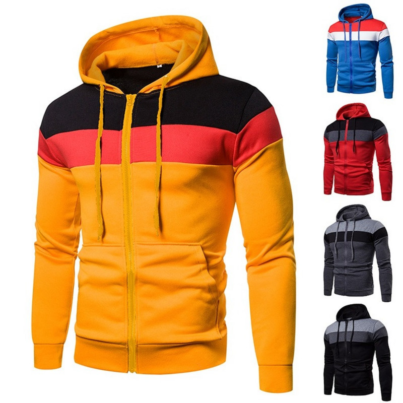 Hanorace casual pentru bărbați de modă 2023 Hanorace cu glugă pentru bărbați, cardigan, slim Fit, primăvară, toamnă