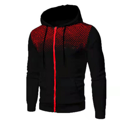 Rudens pavasario vyriškas švarkas Megztinis su tašku Streetwear Hoody Clothing Laisvalaikis Užtrauktukas Sportinis kostiumas Muscle Vyriškos striukės su gobtuvu