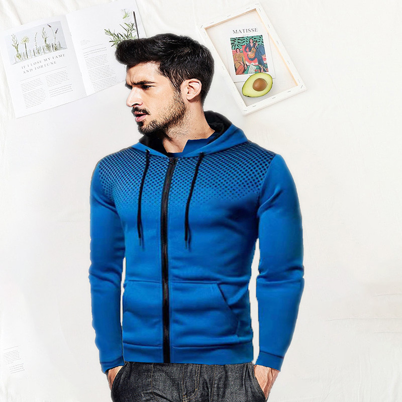 Rudens pavasario vyriškas švarkas Megztinis su tašku Streetwear Hoody Clothing Laisvalaikis Užtrauktukas Sportinis kostiumas Muscle Vyriškos striukės su gobtuvu