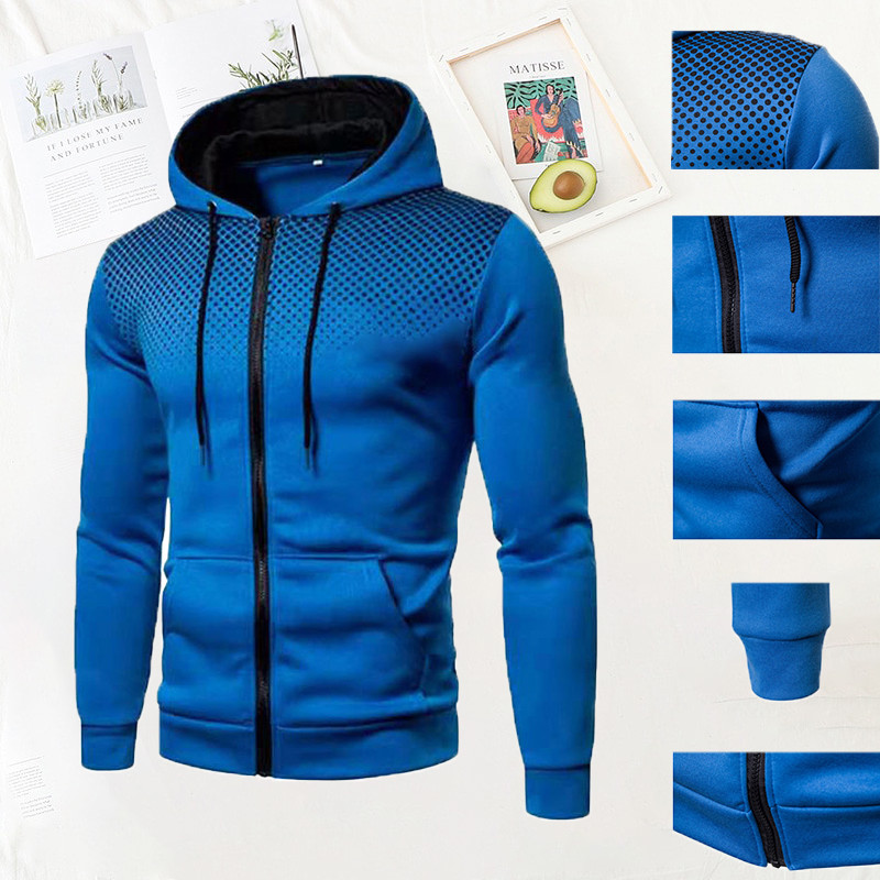 Rudens pavasario vyriškas švarkas Megztinis su tašku Streetwear Hoody Clothing Laisvalaikis Užtrauktukas Sportinis kostiumas Muscle Vyriškos striukės su gobtuvu