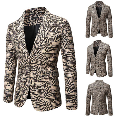 Meeste vabaaja triibulised bleiserid mantlid Korea mood Meeste riided Sügis- ja talveülikond Jope Meeste Slim Fit Tänavarõivaste Ülikonnamantel