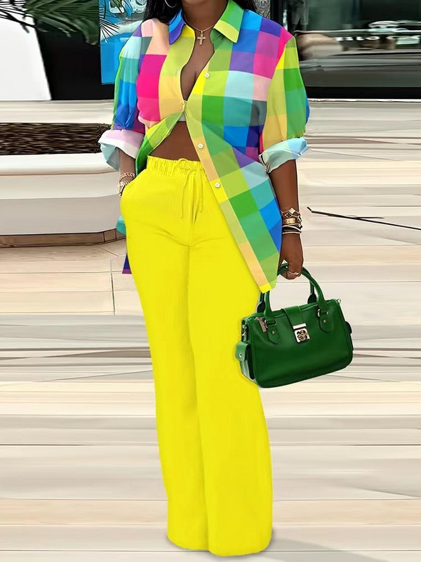 2-osalised naiste komplektid 2023, uus saabumine, suve sügis, sobivad komplektid triibuline printimine kaheosalised komplektid ülemised püksid ülikonnad komplektid rõivad