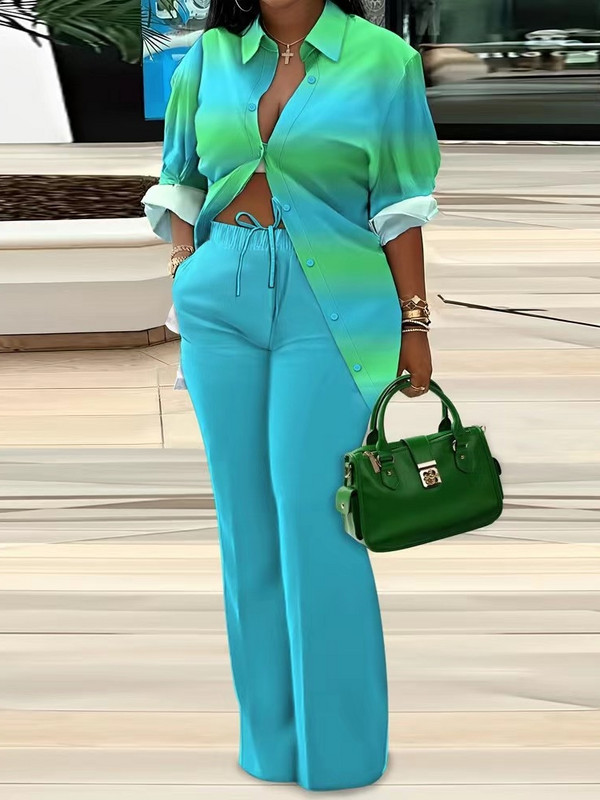 2-osalised naiste komplektid 2023, uus saabumine, suve sügis, sobivad komplektid triibuline printimine kaheosalised komplektid ülemised püksid ülikonnad komplektid rõivad