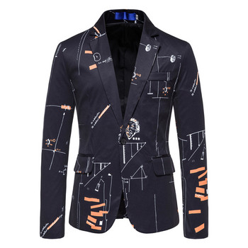 Ανδρικά σακάκια κοστούμι σακάκι με λεπτή εφαρμογή 2022 Μόδα με μονό κουμπί Einstein Κοστούμι χορού για πάρτι Homme For Ανδρικά ρούχα Streetwear