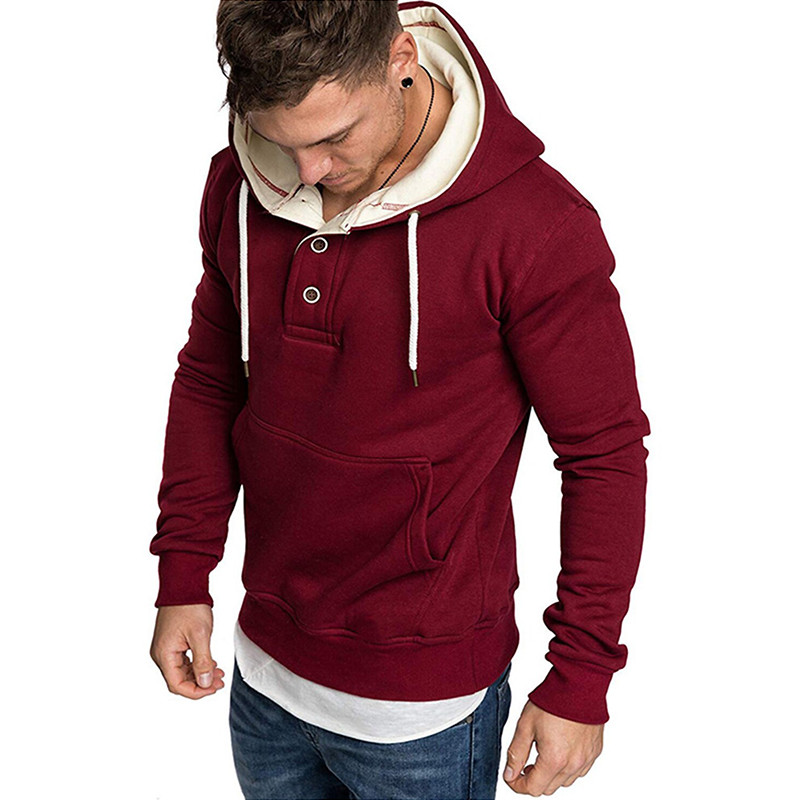 Μόδα Ανδρικά βαμβακερά φούτερ Φλις Φούτερ Μακρυμάνικα Φθινοπωρινά Χειμερινά Αντρικά ρούχα με κουκούλα με τσέπες Φούτερ Ρούχα