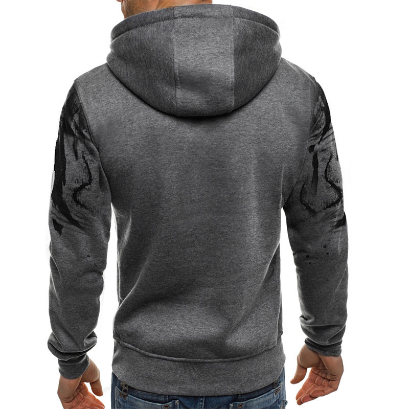 Hanorac cu glugă pentru bărbat Splash Ink, toamnă, iarnă, cu mânecă lungă, pulover