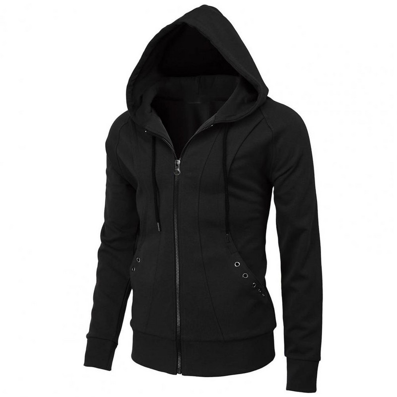 Jesen Zima Ženski kaput s patentnim zatvaračem, dugim rukavima, jednobojna kapa s kapuljačom, koja održava toplinu, uski kardigan s kapuljačom