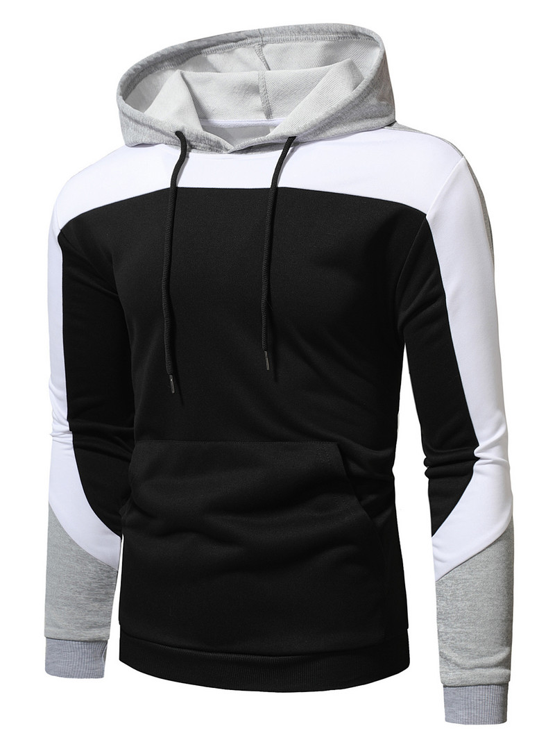 Φθινοπωρινό χειμωνιάτικο ανδρικό πουλόβερ μόδας με κουκούλα Casual πουλόβερ με κουκούλα Μπουφάν τσέπης Ρούχα γυμναστικής για τζόκινγκ