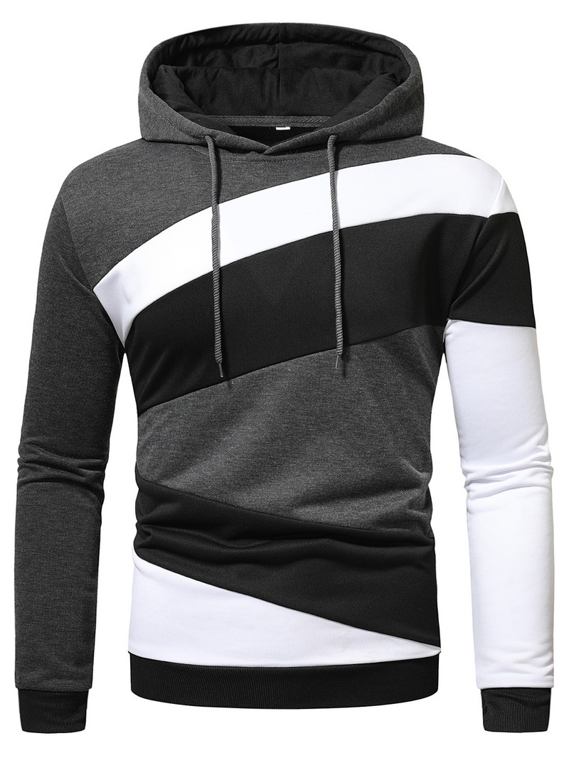 Φθινοπωρινό χειμωνιάτικο ανδρικό πουλόβερ μόδας με κουκούλα Casual πουλόβερ με κουκούλα Μπουφάν τσέπης Ρούχα γυμναστικής για τζόκινγκ