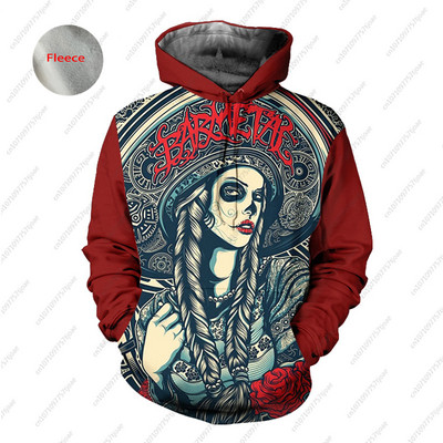 Gothic Beauty Skeleton Harajuku pulover Muški/Ženski Hip Hop Streetwear Hoodie Skull Sexy Rose Dječaci Djevojčice Prevelika majica