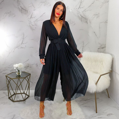 2 τεμάχια γυναικεία σετ Νέα άφιξη Άνοιξη σιφόν φθινοπώρου Δύο τεμάχια ασορτί Σετ τοπ και παντελόνια Κοστούμια ρούχα Ρούχα και ζώνη