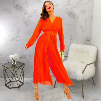 2 τεμάχια γυναικεία σετ Νέα άφιξη Άνοιξη σιφόν φθινοπώρου Δύο τεμάχια ασορτί Σετ τοπ και παντελόνια Κοστούμια ρούχα Ρούχα και ζώνη