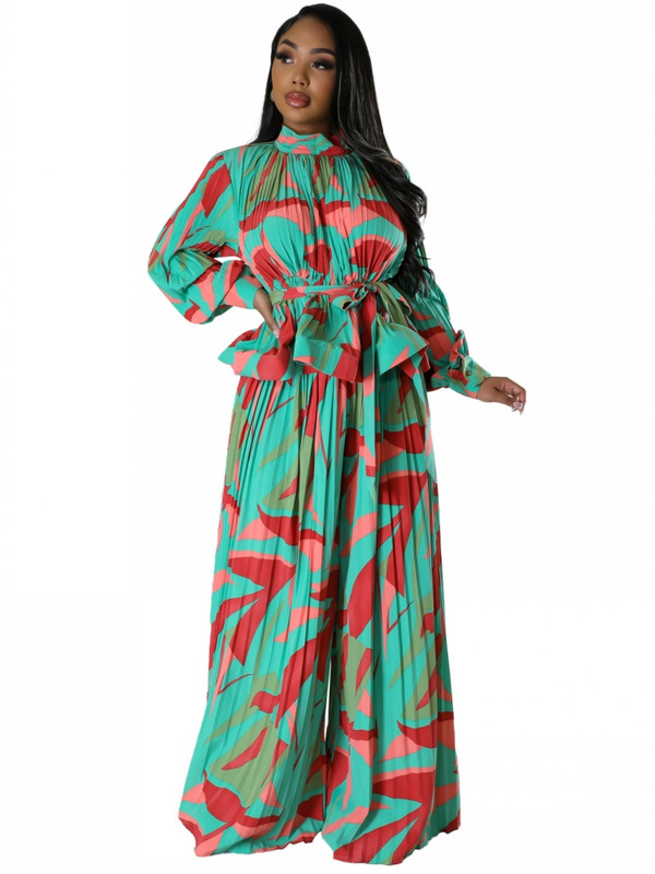 2-osaline naiste komplekt Sügisene pikkade varrukatega kõrge lõhikuga särgi pluus, topp ja püksid, kostüümid, rõivad, mood, kontori naised, sobivad komplektid.